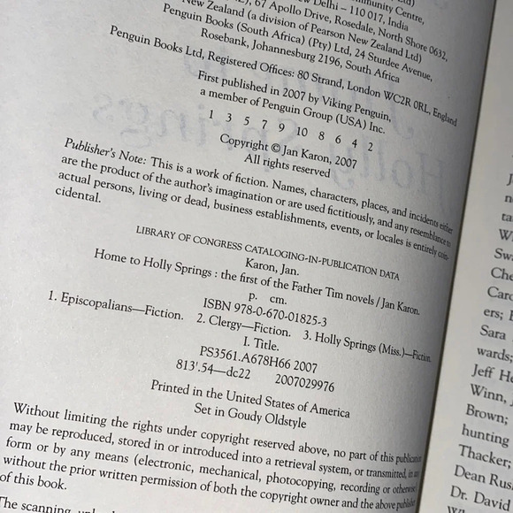 Home to Holly Springs by Jan Karon hardback book - Picture 4 of 8